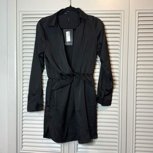 Pretty little thing women’s black long sleeve dress size 8
